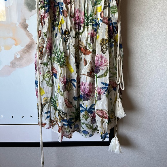 NWT Tryb Spain floaty floral tasseled tank top size S - Picture 3 of 8